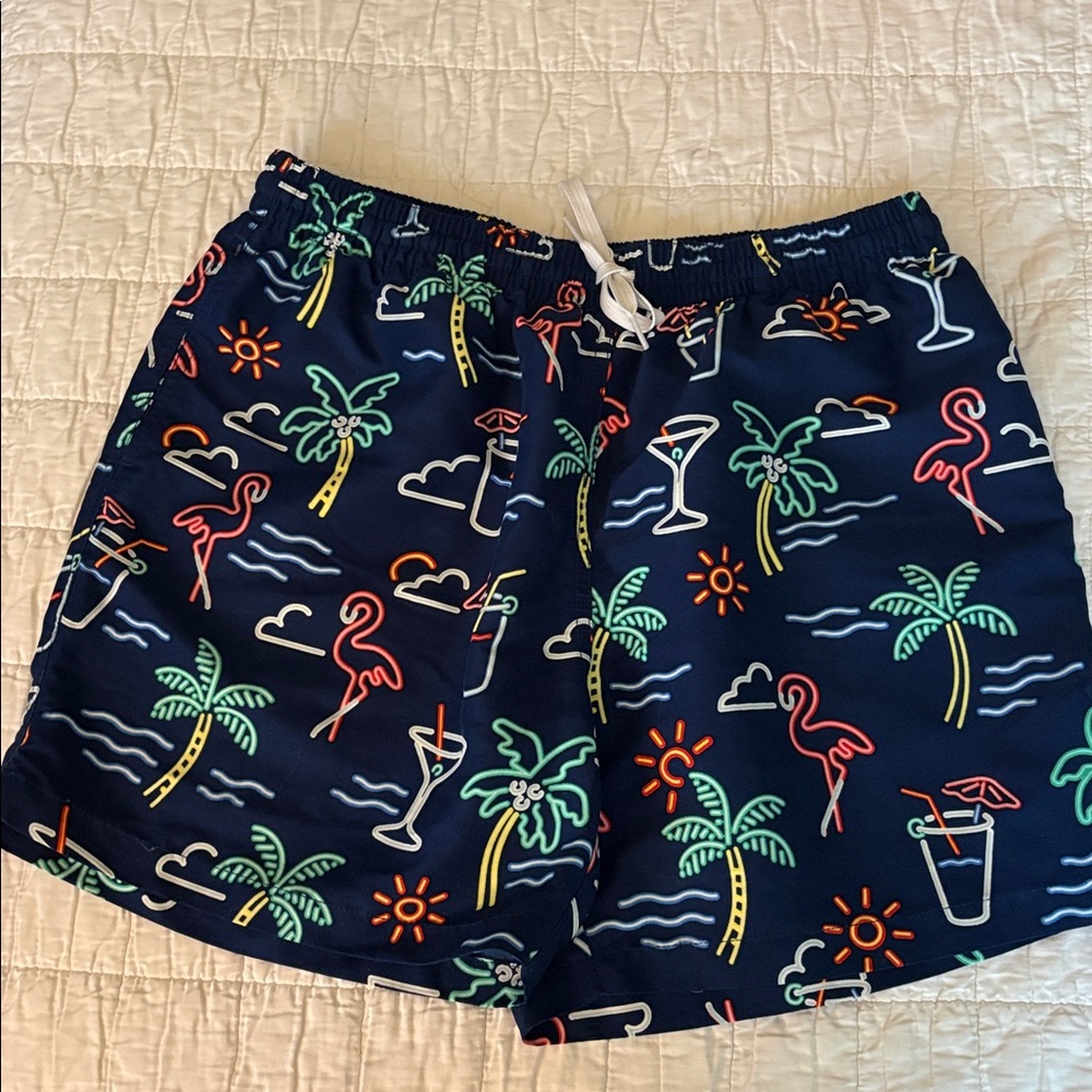 Chubbies Navy Blue Tropical Swim Shorts